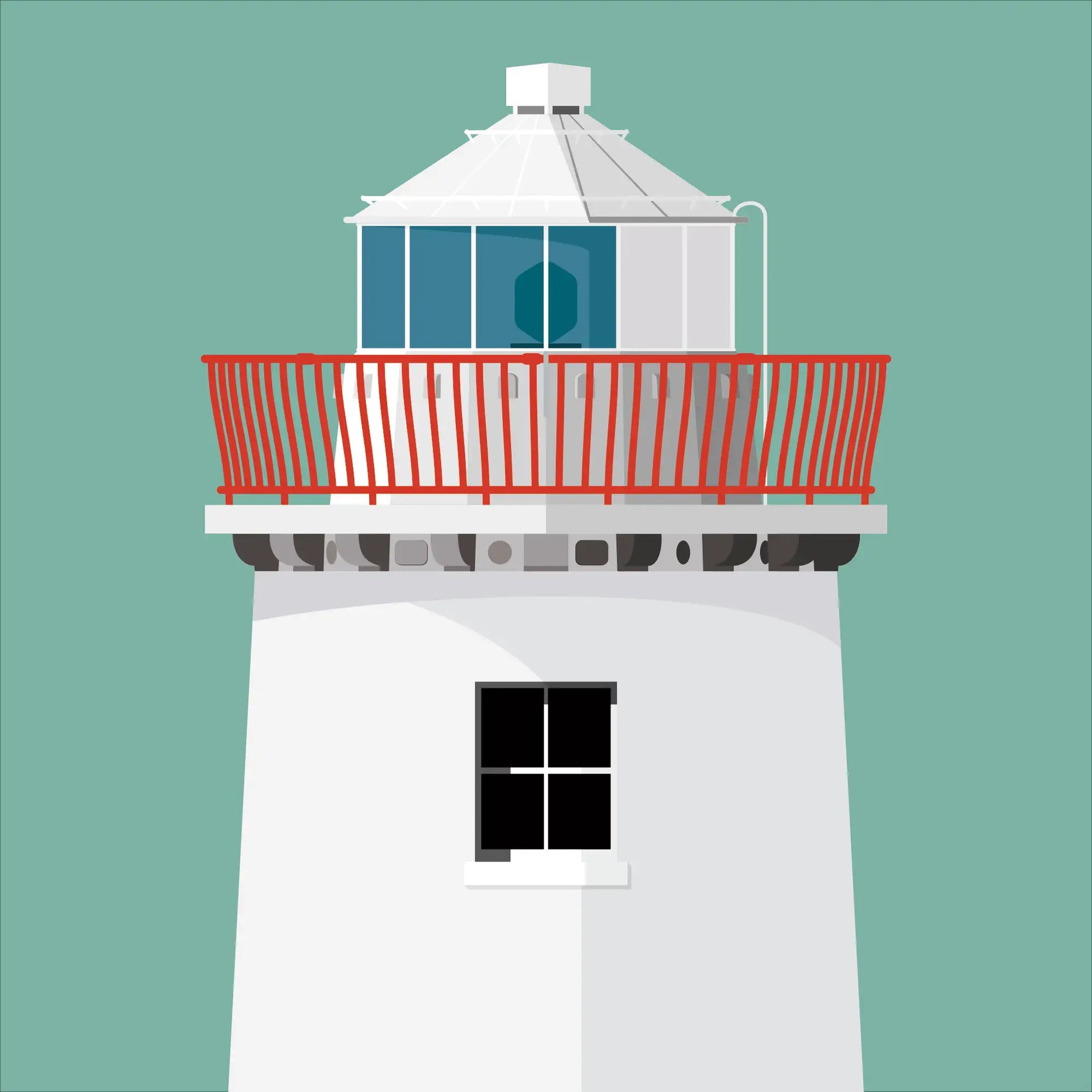 Kilcredaun lighthouse, County Clare, Ireland detail