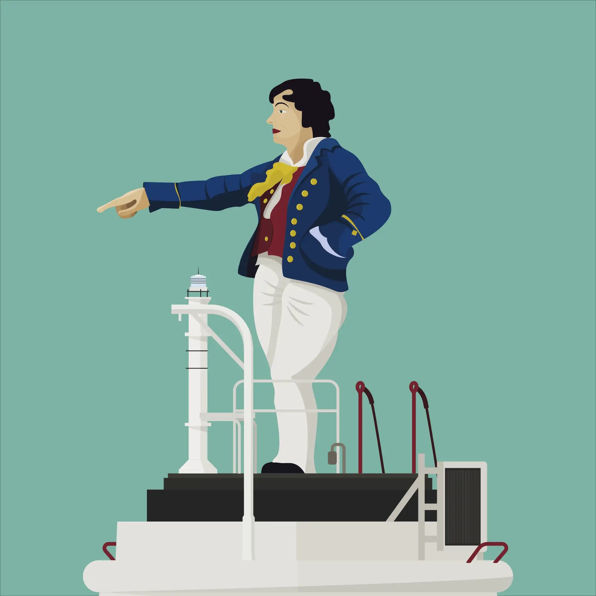 the Metal Man lighthouse, County Sligo, Ireland detail