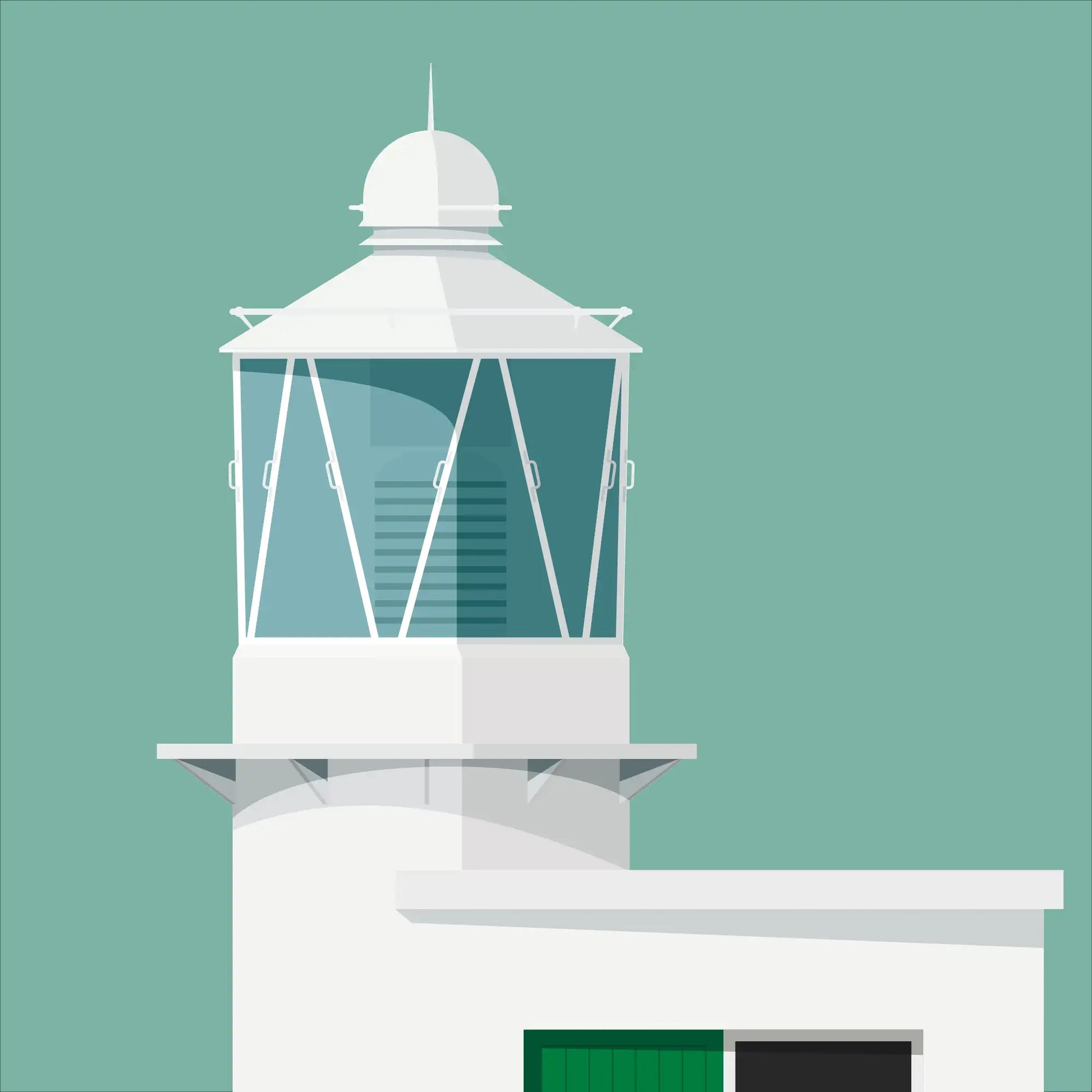 Achillbeg lighthouse, County Mayo, Ireland detail