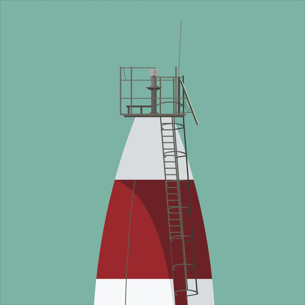 Muglins lighthouse, County Dublin, Ireland detail