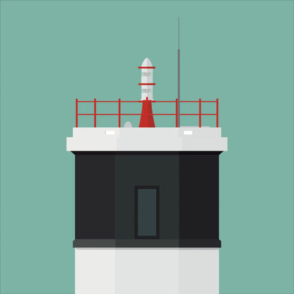 Rue Point lighthouse, County Antrim, Ireland detail