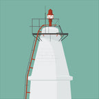 Copper Point lighthouse, County Cork, Ireland detail