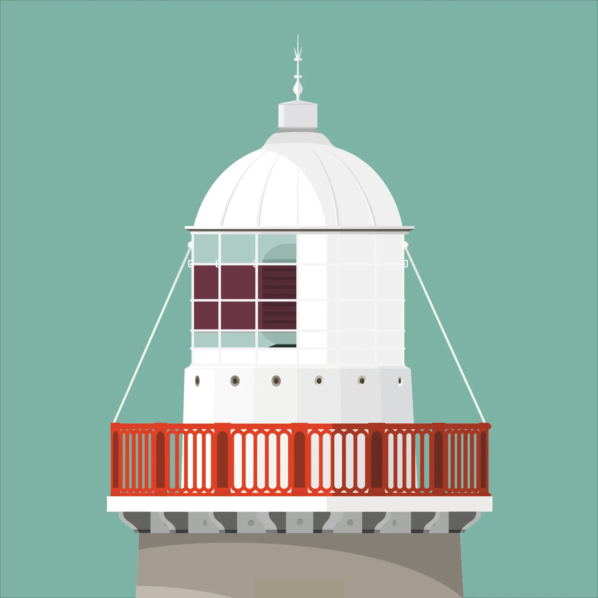 Little Samphire Island lighthouse, County Kerry, Ireland detail