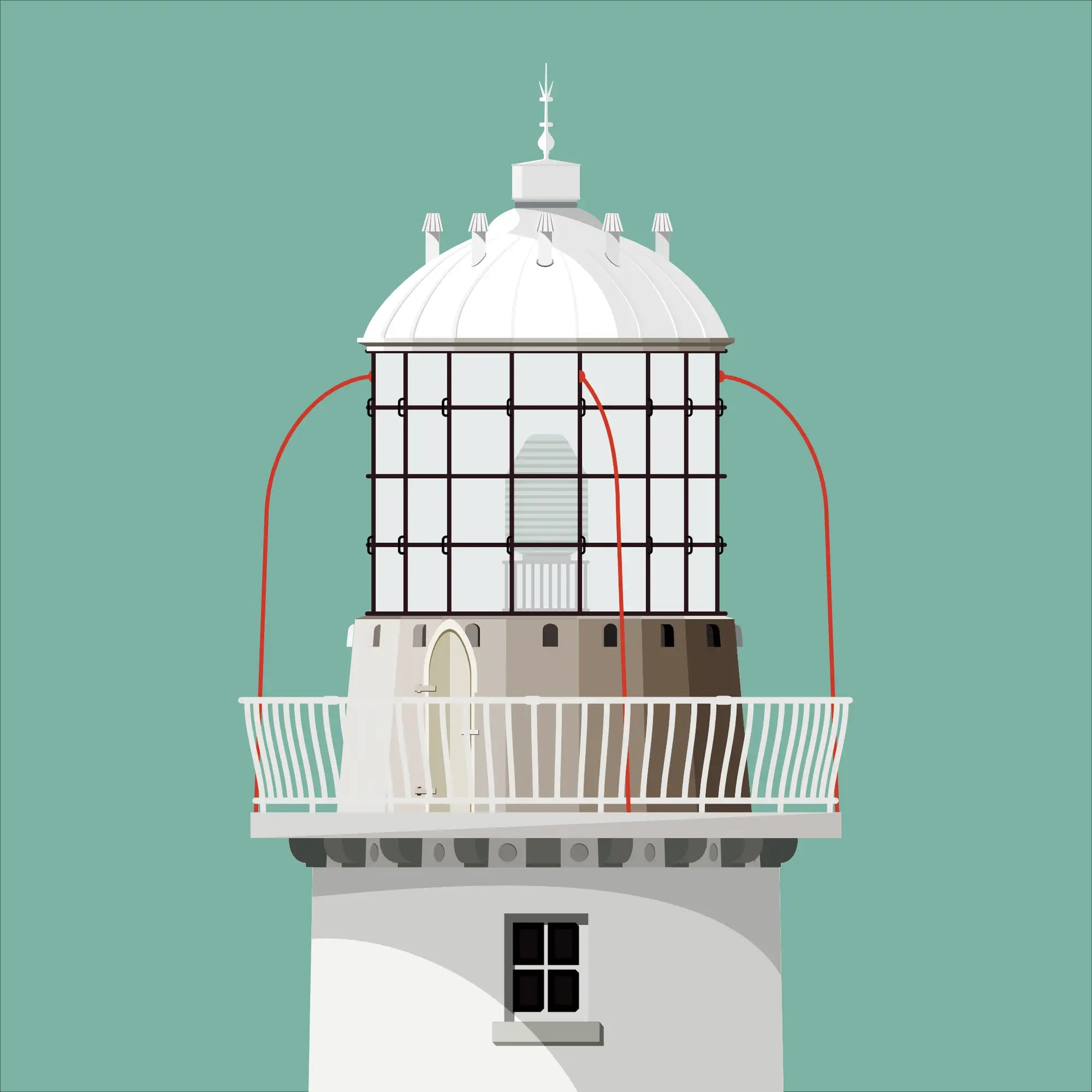 Tarbert lighthouse, County Kerry, Ireland detail