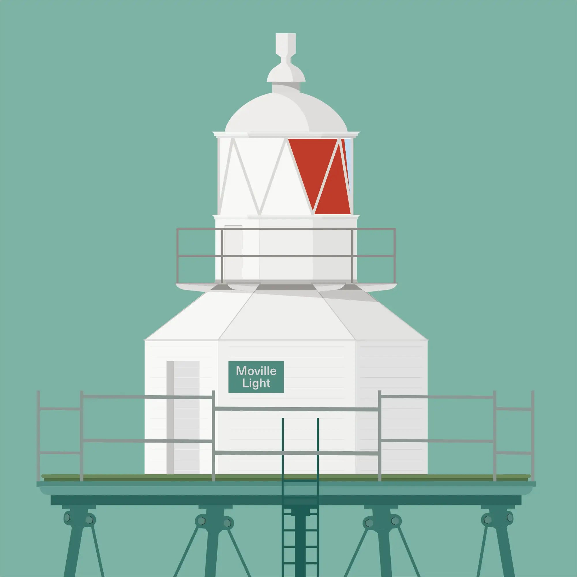 Moville lighthouse, County Donegal, Ireland detail