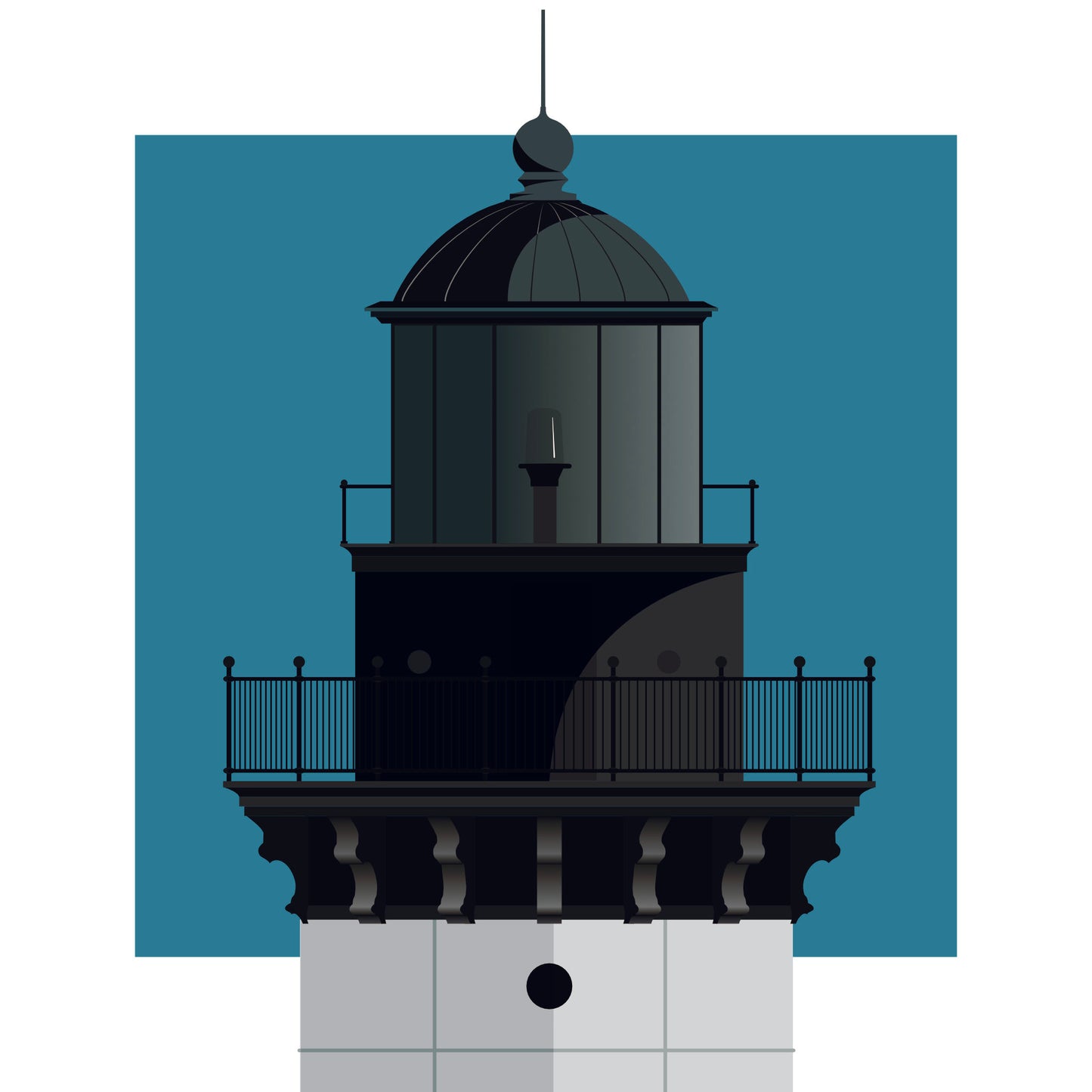 Big Sable Point lighthouse, Rhode Island, USA detail