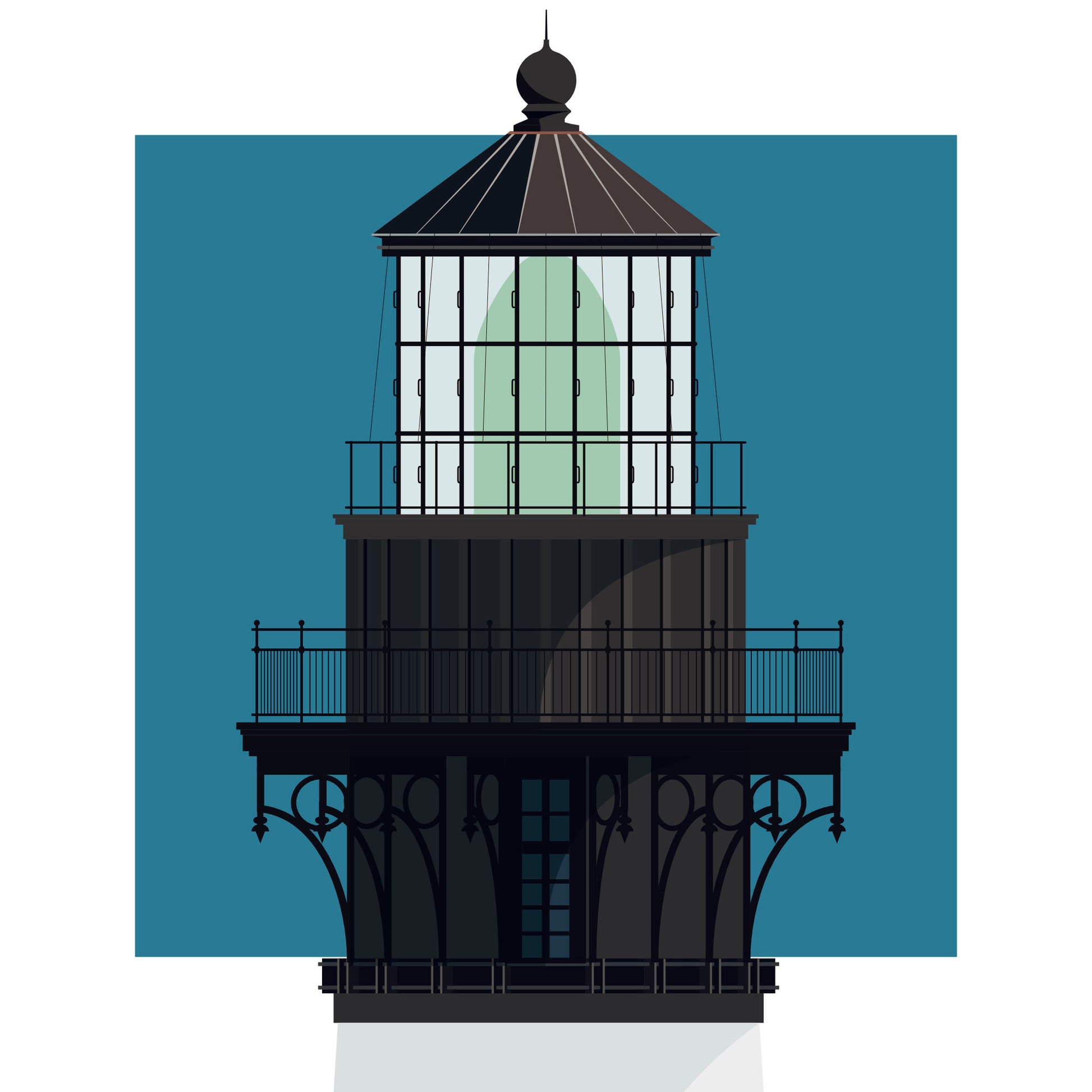 Bodie Island lighthouse, North Carolina, USA detail