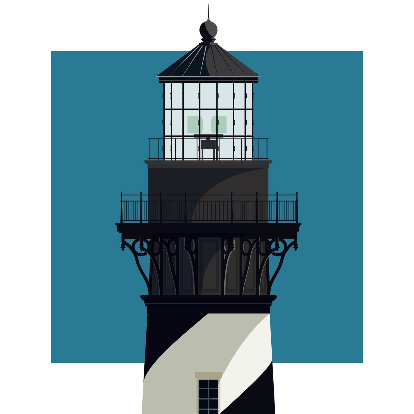 Cape Hatteras lighthouse, North Carolina, USA detail