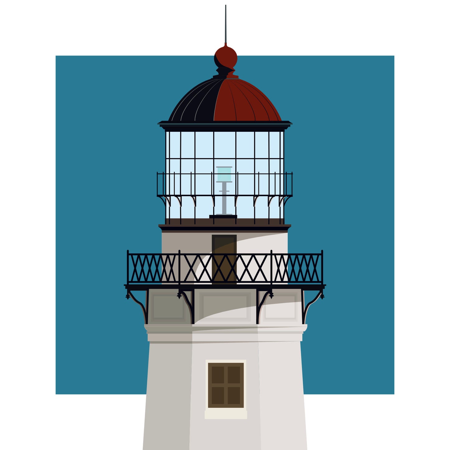 Montauk Point lighthouse, New York, USA detail