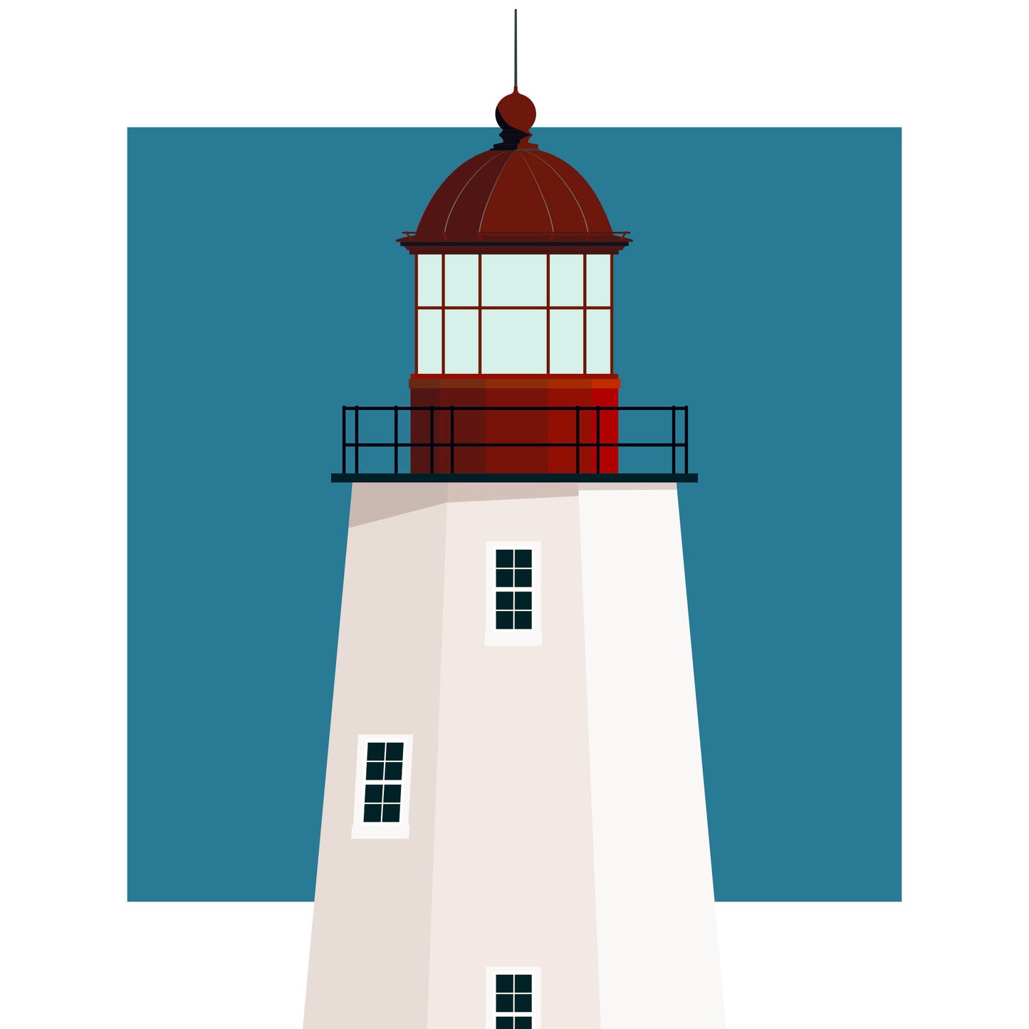 Sandy Hook lighthouse, New Jersey, USA detail