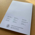 Back cover of the ( lighthouses of Ireland notebook listing all lighthouses by name and coordinates.